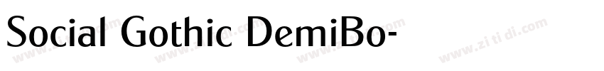 Social Gothic DemiBo字体转换